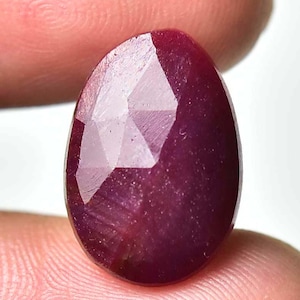 5.80 Natural Ruby Faceted Gemstones 11.5x16.5mm Odd Shape Ruby Gemstone Cabochon Loose Rose Cut Gems Precious Stone J-917