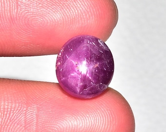 7 Carats Natural Star Ruby Cabochons 10x11mm Oval Shape Genuine Ruby Gemstones Cabs Smooth Gems Stones Loose Cabochon Precious Cab J-178