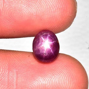 3 Carats Natural Star Ruby Cabochons 6.5x8mm Odd Shape Genuine Ruby Gemstone Cabs Smooth Gems Stones Loose Cabochon Precious Cab J-413