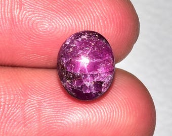 4.90 Carats Natural Star Ruby Cabochons 8x9.8mm Oval Shape Genuine Ruby Gemstones Cabs Smooth Stones Loose Cabochon Precious Cab J-171