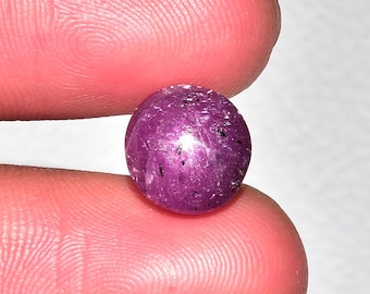 5.40 Carats Natural Star Ruby Cabochons 9.5mm Round Shape Genuine Ruby Gemstones Cabs Smooth Cabochon Loose Gems Stone Precious Cab J-177