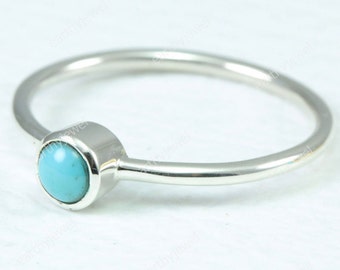 Natural Turquoise Ring 925 Sterling Silver Gift for Her December Birthstone Gemstone Jewelry C-R213