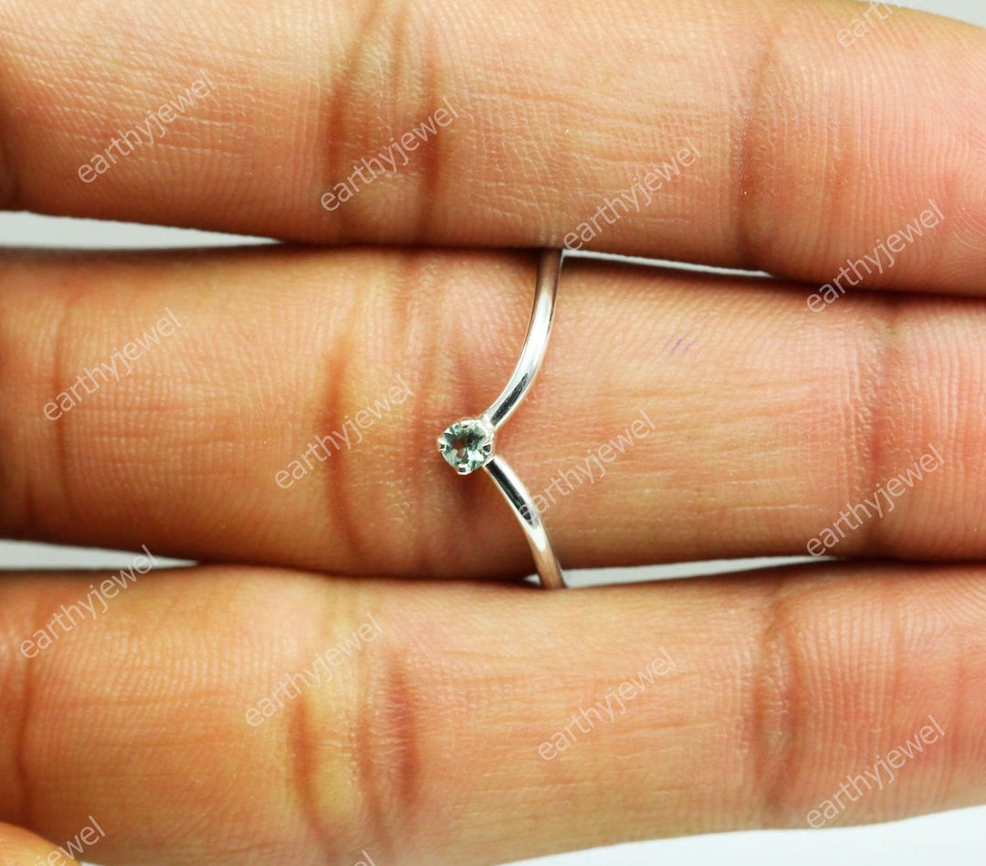 Bracelet En Argent 925 Avec Pierre D'Aigue-Marine Ovale - Pierre Naturelle Non Traitée - Réglable, Fait Main - Neuf