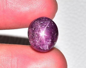 11.10 Carats Natural Star Ruby Cabochons 10.3x11.8mm Oval Shape Genuine Ruby Gemstones Cabs Smooth Stones Loose Cabochon Precious Cab J-172