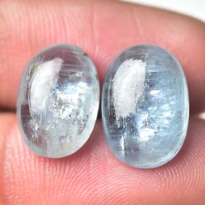 2 Stück Natürliche Himmel Blau Kyanit Cabochon 9.5x13.5 mm - 10x14.3 mm Oval Form Kyanit Edelsteine Cabochons Lose Edelsteine Stein Glatte Cabochons J-536