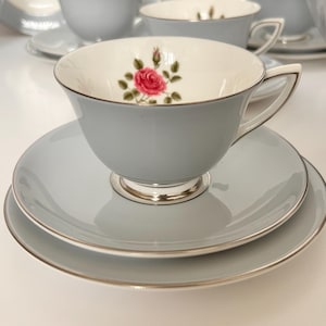 Royal Doulton Chateau Rose Teacup & Saucer Trio English bone china