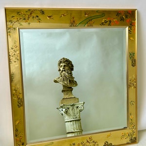 Chinoiserie Gold Leaf Mirror La Barge American circa 1980 Wall Interior Decoration  Mirror Gold Leaf Signed