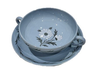 Wedgwood Soup Bowls a set of 6 English bone china pattern Aster Blue