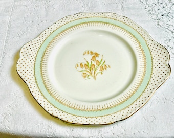 Paragon China Vintage Afternoon Tea Cake Serving Plate Polka dots Made in England