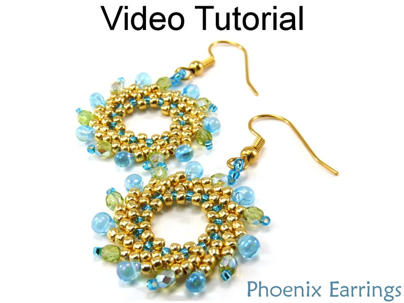 St. Petersburg Stitch Earrings Video Tutorial Pattern Beaded Etsy
