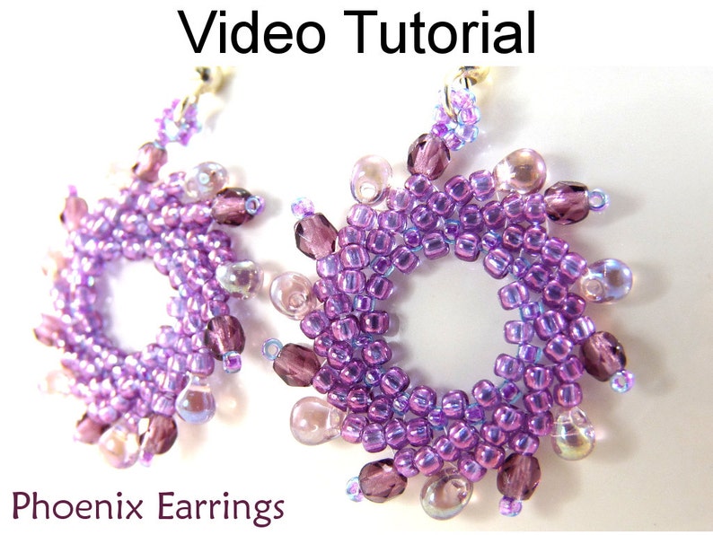 St. Petersburg Stitch Earrings Video Tutorial Pattern Beaded Etsy