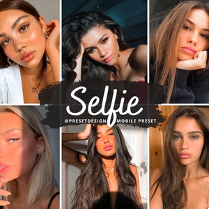 10 Insta Selfie Lightroom Mobile Preset, Beauty Photo Editing for Instagram Influencer, Tan & Soft Skin Filter for Blogger, Natural Portrait
