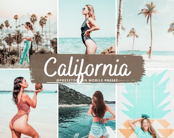 10 Mobile Lightroom Presets CALIFORNIA, Blogger Lightroom Mobile Presets Bright Summer Presets Instagram Presets Photo Filter Tan Presets