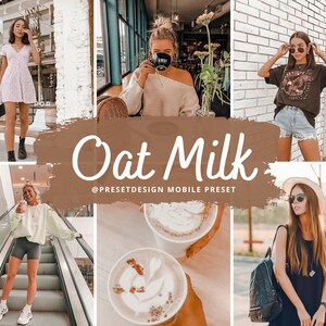 10 Mobile Lightroom Presets, Oat Milk Presets, Lightroom Mobile, Instagram Filter, Blogger Preset, Influencer Preset, Warm Presets, Airy