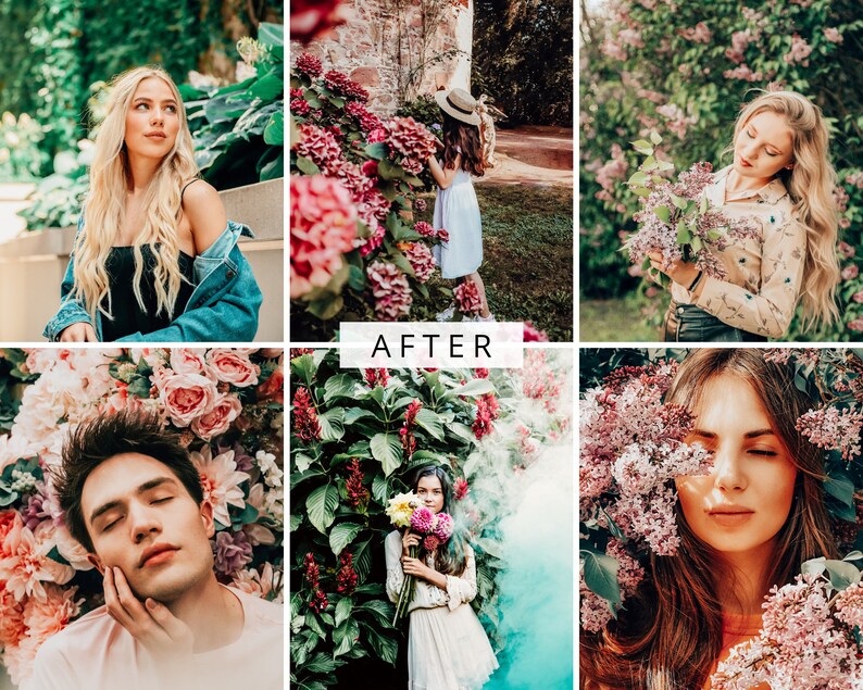 Puede incluir: Un collage de seis im&aacute;genes con personas posando con flores. Las im&aacute;genes est&aacute;n dispuestas en una cuadr&iacute;cula. La fila superior presenta a una mujer con el pelo largo y rubio que lleva una blusa negra y una chaqueta vaquera azul, una mujer con el pelo largo y casta&ntilde;o que lleva un vestido blanco y una mujer con el pelo largo y rubio que lleva una camisa blanca y pantalones negros. La fila inferior presenta a un hombre con el pelo corto y casta&ntilde;o que lleva una camisa rosa, una mujer con el pelo largo y casta&ntilde;o que lleva un vestido blanco y una mujer con el pelo largo y casta&ntilde;o que lleva una camisa roja.