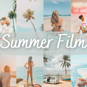10 SUMMER FILM Lightroom Mobile & Desktop Presets, Grain Presets, Retro boho preset, Vintage Instagram Preset, Analog 35MM FILM preset