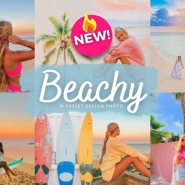 14 Beachy lightroom mobile presets, Summer Presets, Instagram blogger presets, Beach Presets, Lifestyle presets, Photo Filters for travel