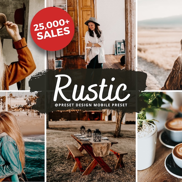 10 RUSTIC Lightroom Presets Boho Presets, Instagram Filter, Vintage Preset, Moody Rich Presets for Blogger, Bohemian Presets, Earthy Presets