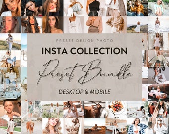 240 Instagram Bundle Lightroom Presets, Mobile & Desktop Photo Editing Pack, Editing Filter Pack for Travel Bloggers, Influencer Preset