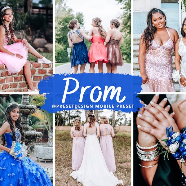 10 PROM Lightroom Mobile Presets, High School Graduation and College Graduation photo editing filter, School Portrait Filter, Class of 2021