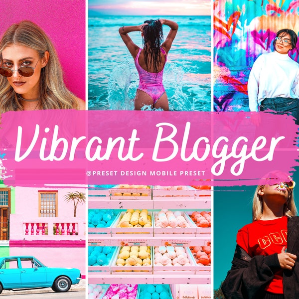 10 Mobile Lightroom Presets, VIBRANT COLOR Presets, Colorful Blogger Presets, Instagram Filter, Bright Summer Travel Influencer Filter