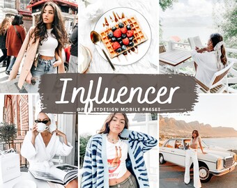 10 Mobile Lightroom Presets, Influencer Presets, Lightroom Mobile, Instagram Filter, Blogger Preset, Bright White Preset, Clean Presets