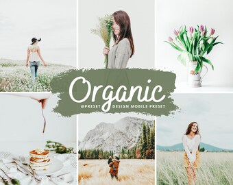 10 Organic Mobile & Desktop Lightroom Preset, Soft Natural Photo Editing Filter For Blogger, Green Travel Preset for Instagram Influencer