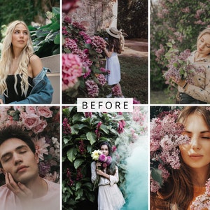 Puede incluir: Un collage de im&aacute;genes con personas posando con flores. Las im&aacute;genes est&aacute;n dispuestas en una cuadr&iacute;cula. La fila superior presenta a una mujer con el pelo largo y rubio que lleva un top negro y una chaqueta vaquera azul, una mujer con el pelo largo y casta&ntilde;o que lleva un vestido blanco y una mujer con el pelo largo y rubio que lleva una camisa marr&oacute;n claro y pantalones negros. La fila del medio presenta la palabra "ANTES". La fila inferior presenta a un hombre con el pelo corto y casta&ntilde;o que lleva una camisa rosa, una mujer con el pelo largo y casta&ntilde;o que lleva un vestido blanco y una mujer con el pelo largo y casta&ntilde;o que lleva una camisa amarilla.