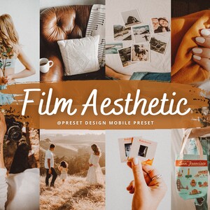 12 FILM AESTHETIC Lightroom Presets for Mobile, Vintage Film Presets for Instagram Influencer, Disposable & Analog Aesthetic Filter, 35mm