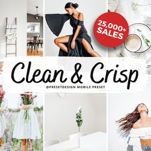 10 Lightroom Presets, Clean and Crisp Lightroom Presets for Mobile and Desktop, Blogger and Instagram Photo Filters, Light Bright Preset