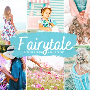 10 Fairytale Mobile Lightroom Presets, Dreamy Vibrant Preset For Instagram Influencer, Soft Bright Colorful Filters, Vivid Color Pop Preset
