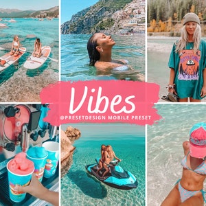 10 Vibes Lightroom Mobile Preset, Vibrant Photo Editing for Instagram Influencer, Light Natural Filter for Blogger, Creamy Preset, Dng