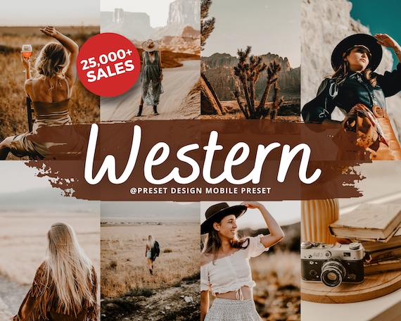 17 WESTERN Lightroom Presets Rustic Presets, Instagram Filter, Vintage Preset, Countryside Filters for Blogger, Cowgirl Presets, Warm Preset