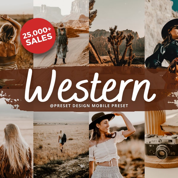 17 WESTERN Lightroom Presets Rustic Presets, Instagram Filter, Vintage Preset, Countryside Filters for Blogger, Cowgirl Presets, Warm Preset