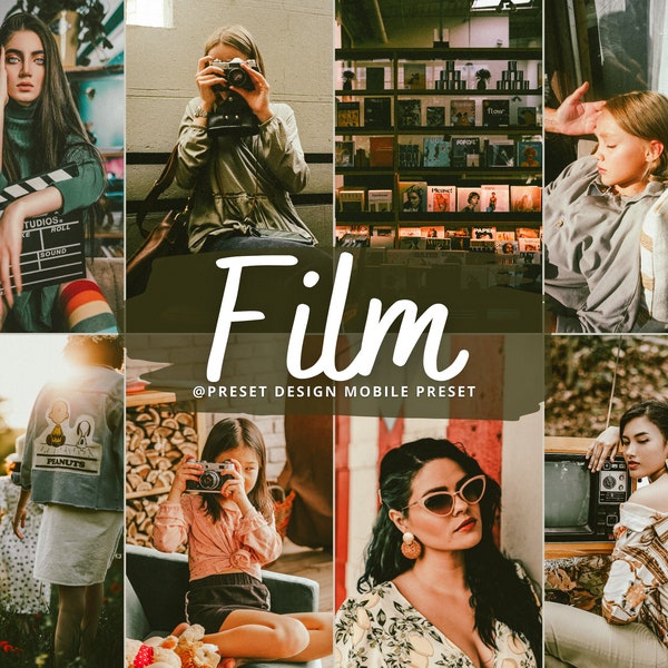 14 FILM Lightroom Presets for Mobile & Desktop, Analog Retro Vintage film preset, Film Grain Instagram filter for blogger, 35MM FILM preset