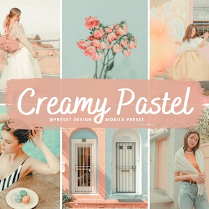10 Creamy Pastel Lightroom Mobile Preset, Peach Photo Filter for Instagram Influencer, Cream Tone Blogger Preset, Beige & Pink Preset, dng