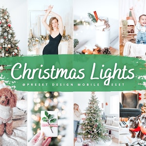 10 Lightroom Mobile Presets, Christmas Lights Instagram Filter, Light Airy Winter Preset, Christmas Presets for Blogger, Bright Soft Filter
