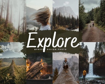 20 EXPLORE Presets for Lightroom mobile, Rich Moody Travel Presets, Landscape and Nature Presets, photo filter for Hiking, Mountains Presets