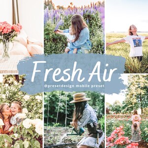 10 Mobile Lightroom Presets, Light Airy Spring Preset, Fresh Air Preset, Instagram Filter, Blogger Presets, Natural Presets, Nature Presets