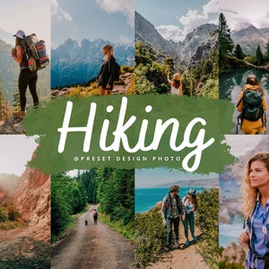 20 HIKING Lightroom Presets for mobile, Travel Presets, Nature Preset, outdoor forest presets, Moody Mountain Nature Preset, Travel Blogger
