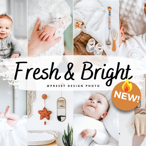 17 Fresh & Bright Lightroom Presets Newborn Presets Mommy Blogger Instagram Presets Light and Airy Presets Baby Presets Clean Bright Presets