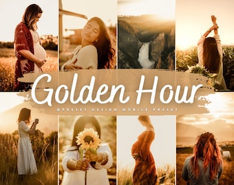 14 preimpostazioni dell'ora d'oro, preimpostazioni del tramonto per desktop e dispositivi mobili, preimpostazioni dell'oro per Blogger, preimpostazioni luminose per Instagram, preimpostazioni calde