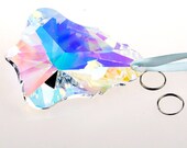 10PCS 76mm Rainbow Crystal Glass Hanging Drop Pendant Suncatcher Drops Crystal Chandelier Lamp Part Prism Wedding Home Decor