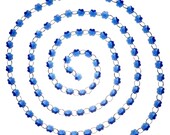 Pack of 1 6 Feets Blue Crystal Snowflake Beads Chain for Crystal Chandelier Wedding Home DIY Decor HD140306DE-4