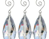 5PCS Clear Crystals Hanging Drops Pendants Chandelier Lamp Prisms Parts 75mm