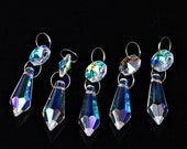 38mm Colored Chandelier Crystal Prisms Replacement Parts Suncatcher Pendant for Home Deocoration pack of 20