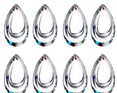 Clear Crystal Hanging Drop Double Water Droplet Chandelier Prisms Decor 50mm
