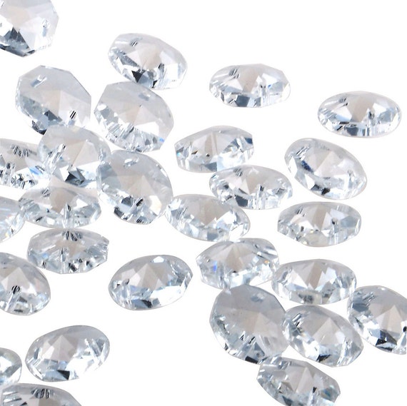 50PCS LARGE CLEAR CHANDELIER GLASS CRYSTALS LAMP PRISMS PARTS HANGING DROPS 55MM