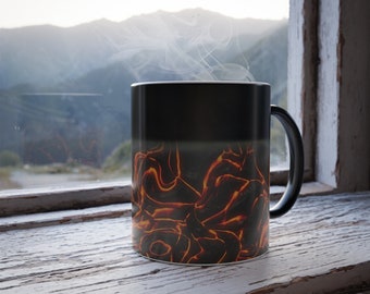 Aerial View of Lava - Color Morphing Mug, 11oz