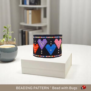 QUILTED HEARTS: Peyote Stitch Beaded Tea Light Cover Pattern by Bead with Bugs